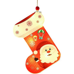 Decoratiune luminoasa LED, cizma Mos Craciun, alb cald, 11.5 cm, IP20