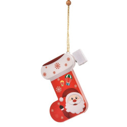 Decoratiune luminoasa LED, cizma Mos Craciun, alb cald, 11.5 cm, IP20