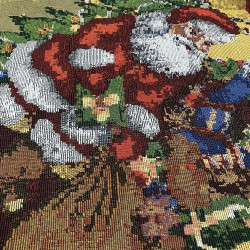 Covor pentru brad, decor Craciun, diametru 95 cm, multicolor