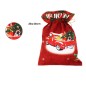 Sac pentru cadouri, decor Craciun, 28 x 40 cm, textil
