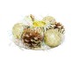 Suport lumanare, decor Craciun, conuri si globuri decorative, diametru 10 cm Suport lumanare, decor Craciun, conuri si globuri decorative, diametru 10 cm