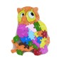 Puzzle din lemn, Bufnita multicolor, piese literele alfabetului, 24x19 cm