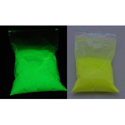 Pigment fosforescent galben care lumineaza galben