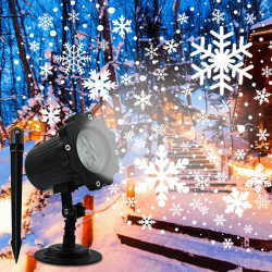 Proiector LED efect fulgi albi de zapada, 4W, metalic, IP64