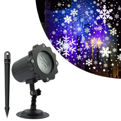 Proiector LED efect fulgi albi de zapada, 4W, metalic, IP64