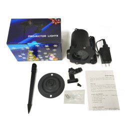 Proiector LED efect fulgi albi de zapada, 4W, metalic, IP64