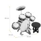 Set 5 tobe jazz pentru copii, bete incluse, scaun, 3 ani+, RESIGILAT