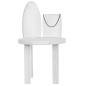 Set masa de toaleta pentru fetite 81x32x46 cm, scaun, 3 oglinzi, sertar, design elegant, alb, RESIGILAT