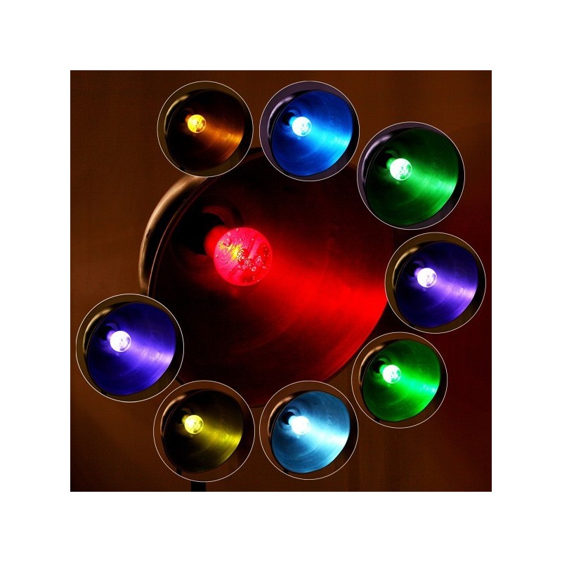 Bec decorativ rotund LED 16 culori cu telecomanda