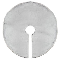 Covor pentru bradul de Craciun, imitatie blanita, diametru 90 cm, gri