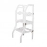 Scaun pliabil pentru copii, inaltator din lemn, 2 in 1 scaun si masa, learning tower