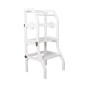 Scaun pliabil pentru copii, inaltator din lemn, 2 in 1 scaun si masa, learning tower