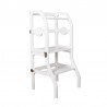 Scaun pliabil pentru copii, inaltator din lemn, 2 in 1 scaun si masa, learning tower