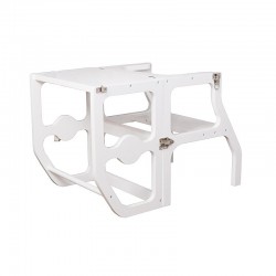 Scaun pliabil pentru copii, inaltator din lemn, 2 in 1 scaun si masa, learning tower
