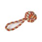 Jucarie sfoara pentru caini, minge impletita multicolor, lungime 22 cm Jucarie sfoara pentru caini, minge impletita multicolor, lungime 22 cm