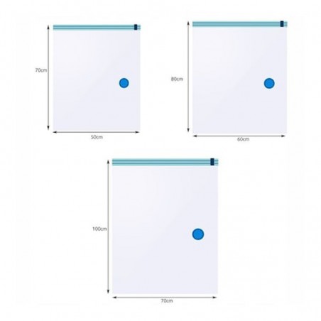 Set 15 saci de vidat transparenti, reutilizabili, 3 dimensiuni diferite