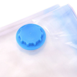 Sac pentru vidat reutilizabil, transparent, supapa evacuare aer, dimensiune 70 x 100 cm