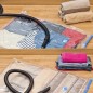 Sac pentru vidat reutilizabil, transparent, supapa evacuare aer, dimensiune 70 x 100 cm