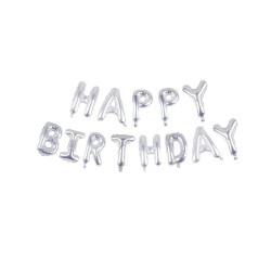 Set 13 baloane folie metalizata, litere Happy Birthday, inaltime 40 cm