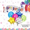 Set 7 baloane Happy Birthday, multicolor, folie si latex