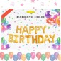 Set baloane Happy Birthday, inaltime 40 cm, folie aurie Set baloane Happy Birthday, inaltime 40 cm, folie aurie