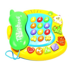 Telefon interactiv pentru copii, sunete si lumini, plastic, multicolor