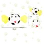 Minge din cauciuc pentru catei, emoji, 16 x 7 cm, multicolor Minge din cauciuc pentru catei, emoji, 16 x 7 cm, multicolor