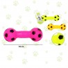 Jucarie cu sunet pentru caini, gantera fotbal, lungime 16 cm, culori diverse