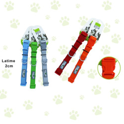 Zgarda pentru caine, inchidere catarama, lungime ajustabila, latime 2 cm