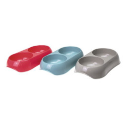 Bol dublu pentru caini si pisici, baza antialunecare, 36.5 x 30 cm