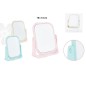 Oglinda cosmetica dubla, rama din plastic, 19 x 13 cm, diverse culori Oglinda cosmetica dubla, rama din plastic, 19 x 13 cm, diverse culori