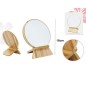 Oglinda cosmetica, suport din lemn, inaltime 18 cm Oglinda cosmetica, suport din lemn, inaltime 18 cm