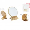 Oglinda cosmetica, suport din lemn, inaltime 18 cm
