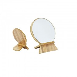 Oglinda cosmetica, suport din lemn, inaltime 18 cm