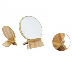Oglinda cosmetica, suport din lemn, inaltime 18 cm
