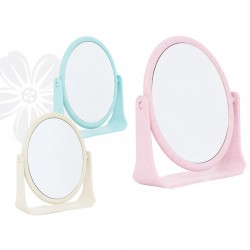 Oglinda cosmetica, forma ovala, picior fiabil, 19 cm, diverse culori