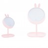 Oglinda cu LED, suport bijuterii, cosmetica si machiaj, rama urechi iepuras, inaltime 37 cm