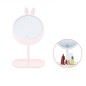 Oglinda cu LED, suport bijuterii, cosmetica si machiaj, rama urechi iepuras, inaltime 37 cm Oglinda cu LED, suport bijuterii, cosmetica si machiaj, rama urechi iepuras, inaltime 37 cm