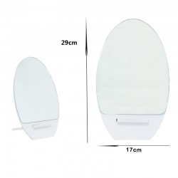 Oglinda cosmetica, forma ovala, picior de sustinere, 29x17 cm
