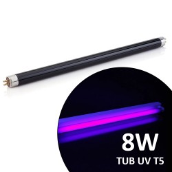 Tub 8W T5 pentru lampa ultravioleta blacklight, lumina neagra