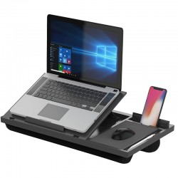 Suport ergonomic laptop, ajustabil 7 pozitii, mouse pad, stand telefon si stilou, perna moale pentru genunchi, model all in one
