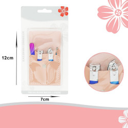 Trusa manichiura si pedichiura, 4 piese, etui din piele ecologica, 7 x 12 cm