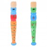 Fluier din lemn, jucarie muzicala, 20 cm, multicolor, diverse modele