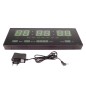 Ceas digital LED, alarma, calendar, afisaj 12/24 ore, temperatura ambientala, melodii, montare pe perete
