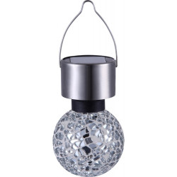 Lampa solara mozaic, LED 0.06W, diametru 6.5 cm, lumina alba