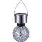 Lampa solara mozaic, LED 0.06W, diametru 6.5 cm, lumina alba