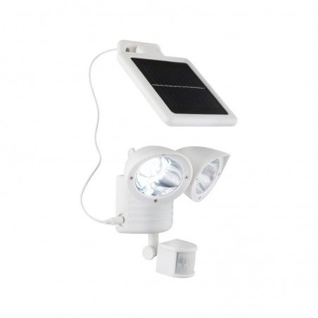 Reflector solar dublu 22xLED, 1.3W, senzor miscare, IP44, alb rece, ABS