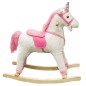 Balansoar Unicorn, sunete trap, captusit cu plus, inaltime 68 cm, cu baterii Balansoar Unicorn, sunete trap, captusit cu plus, inaltime 68 cm, cu baterii