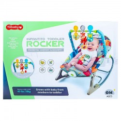 Balansoar bebelusi, scaun rocker cu spatar reglabil, vibratii, perna detasabila, pliabil, sarcina 18 kg