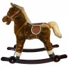 Calut balansoar cu roti, sunete muzicale, cadru din lemn, manere laterale